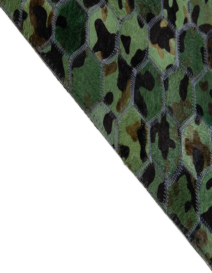 Detail image of  5' 1 x 8' Cowhide Stocks Rug