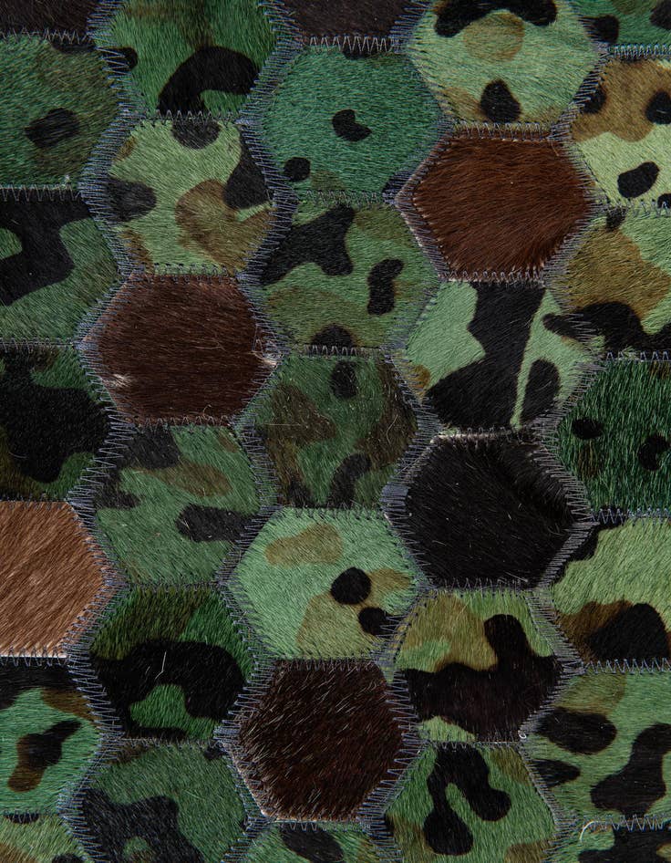 Detail image of  5' x 7' 10 Cowhide Stocks Rug