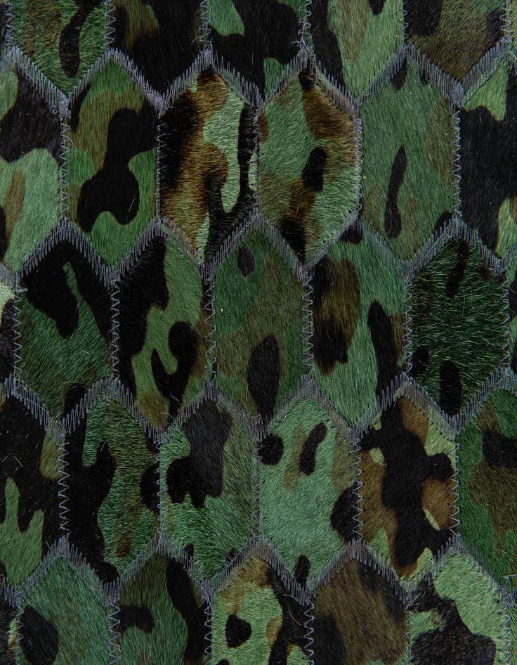 Detail image of  5' x 7' 9 Cowhide Stocks Rug