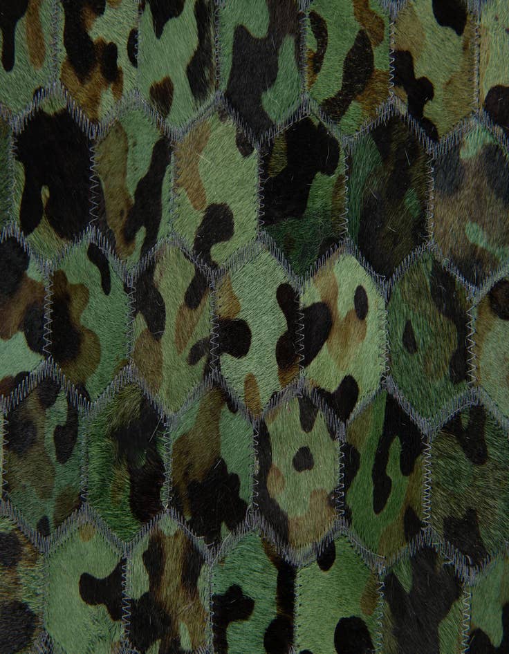 Detail image of  8' x 9' 9 Cowhide Stocks Rug