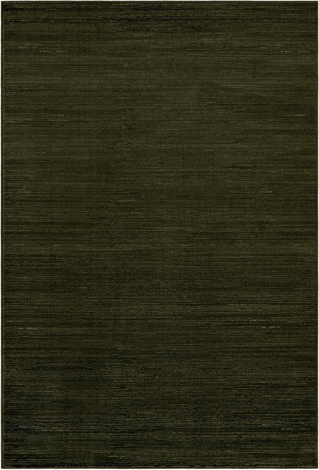 A 6x9 rectangular Finsbury rug in varying shades of deep green with a subtle horizontal striped texture, suitable for a living room or office.