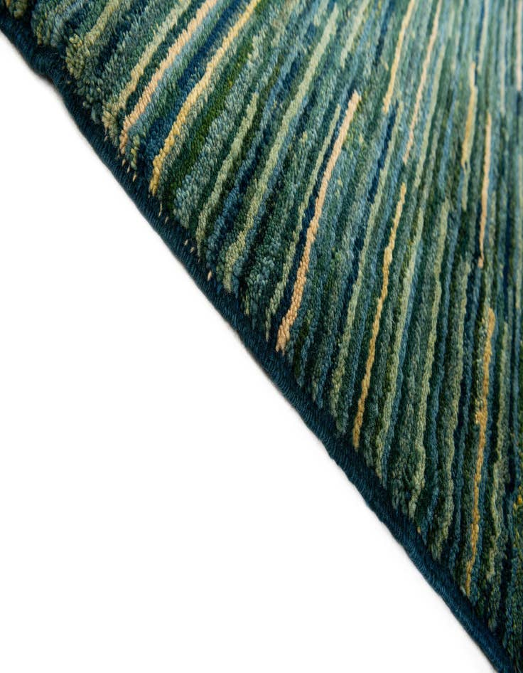 Detail image of  4' 9 x 6'  Hand Knotted Gabbeh Wool Rug