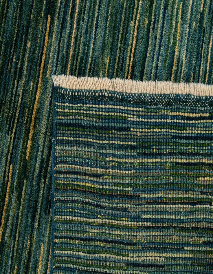 Detail image of  4' 9 x 6'  Hand Knotted Gabbeh Wool Rug