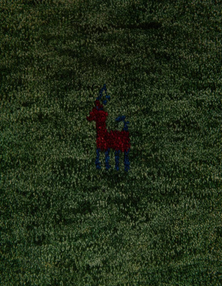 Detail image of  4' x 6'  Hand Knotted Gabbeh Wool Rug