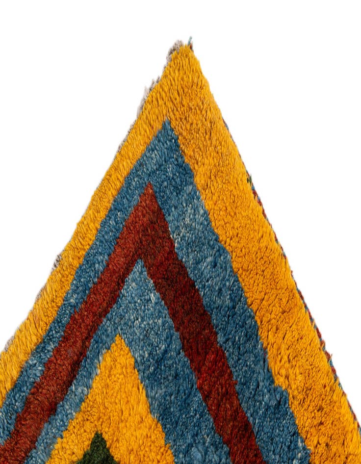 Detail image of  6' 9 x 9' 8  Hand Knotted Gabbeh Wool Rug