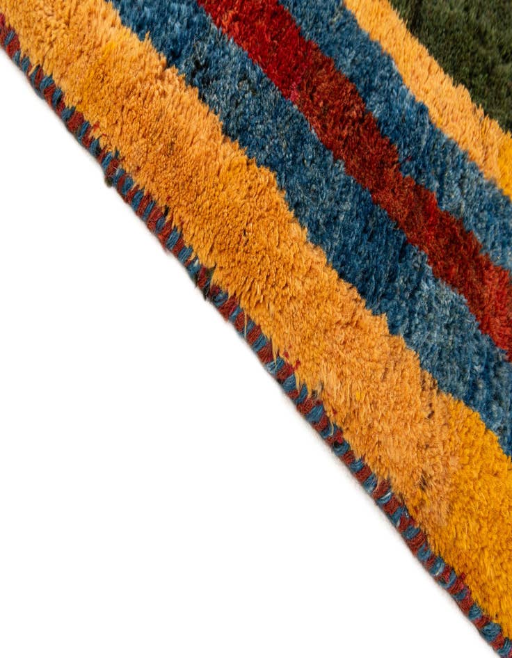 Detail image of  6' 9 x 9' 8  Hand Knotted Gabbeh Wool Rug