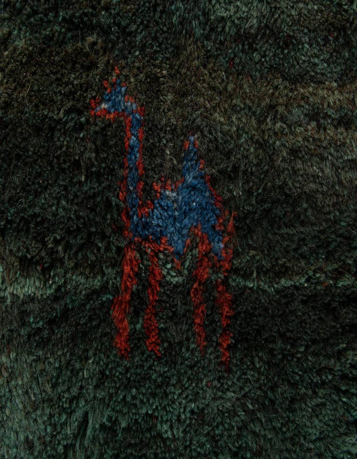 Detail image of  6' 9 x 9' 8  Hand Knotted Gabbeh Wool Rug