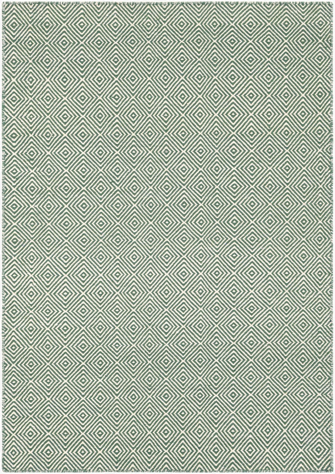  4' 1 x 6' 1  Hand Woven Geo Trellis Flatweave Rug