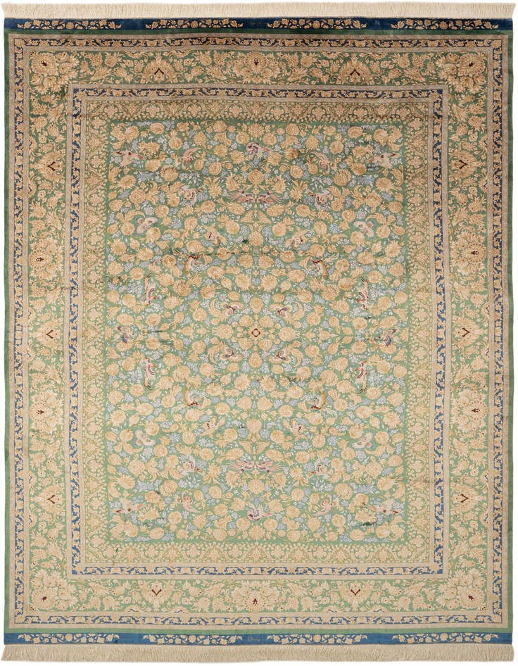 Detail image of  6' 8 x 10' 1 Ghom Design Rug