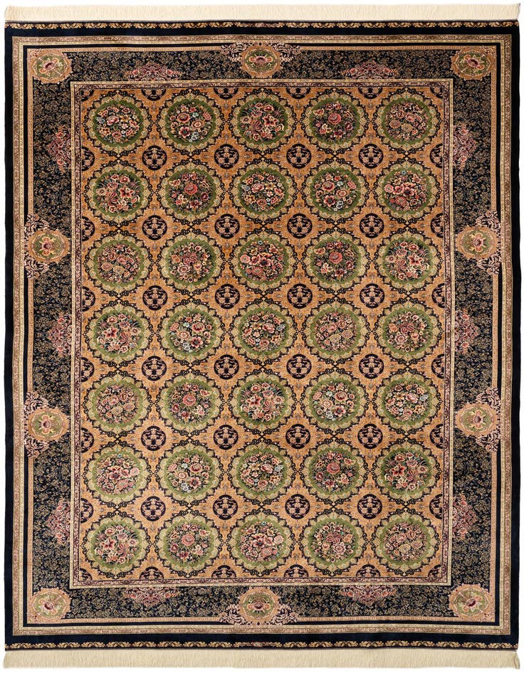 Detail image of  6' 6 x 9' 8 Ghom Design Rug