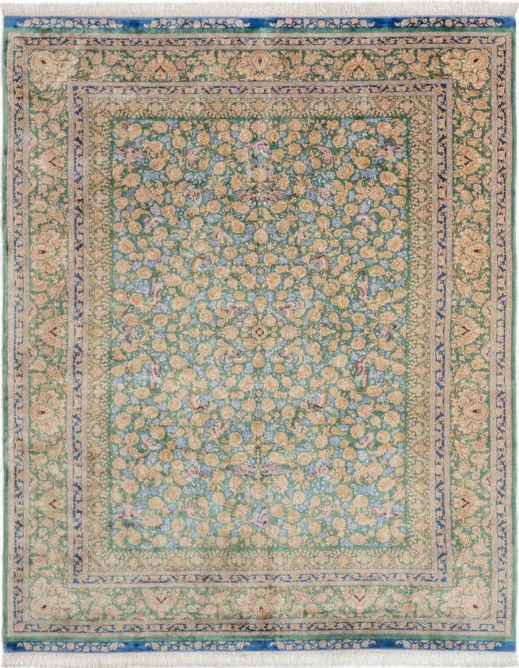 Detail image of  5' 11 x 9' 2 Ghom Design Rug