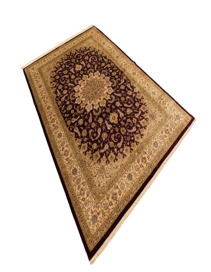 Detail image of  5' 1 x 7' 7 Ghom Silk Rug