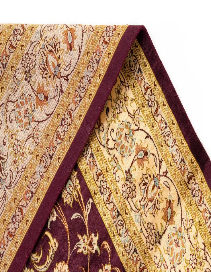 Detail image of  5' 1 x 7' 7 Ghom Silk Rug