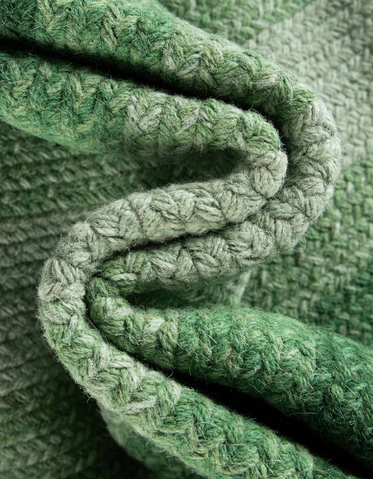 Detail image of  7' 10 x 10' Hand Braided Wool Rug