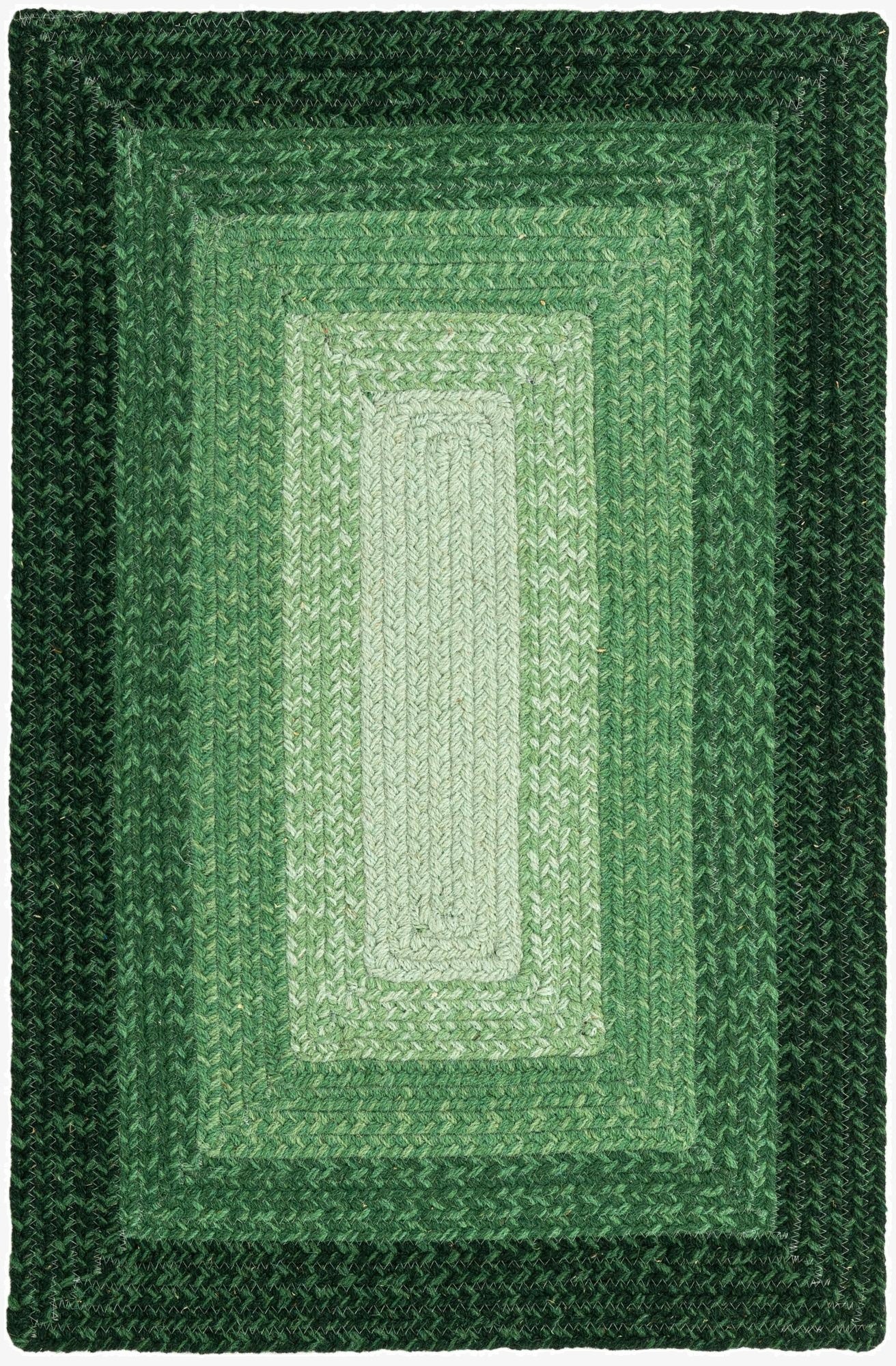  2' x 3' 1  Hand Hand Braided Wool Rug