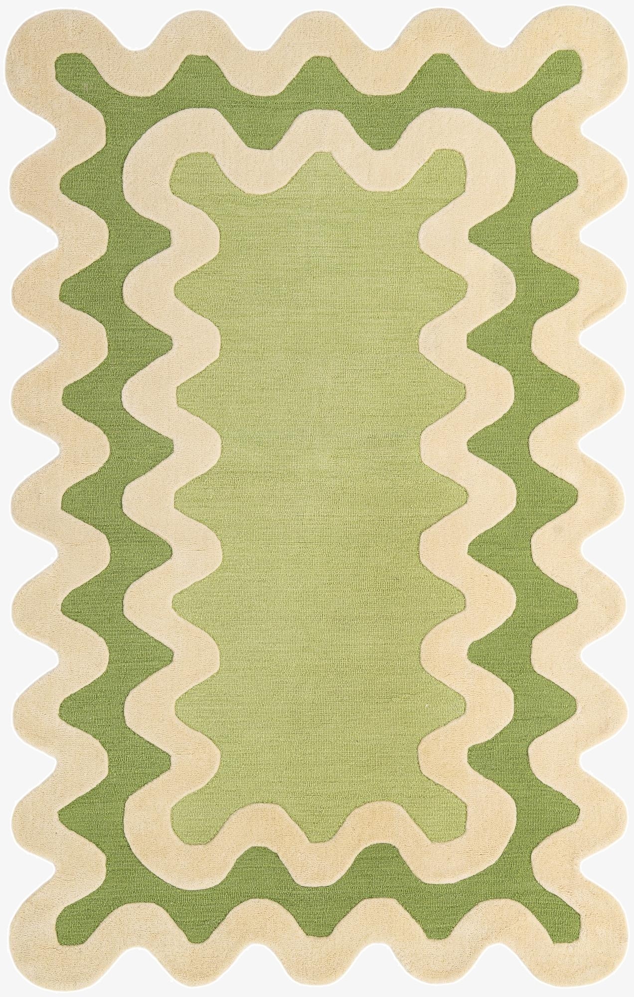  5' 1 x 8' Happy Rugs Wiggles Wool