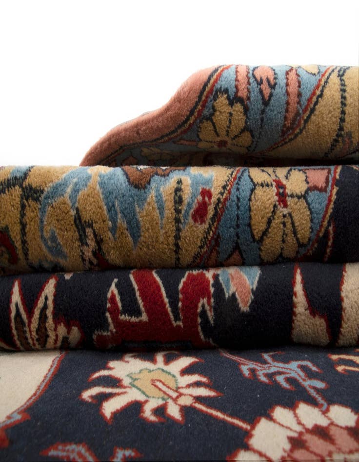 Detail image of 8' x 9' Hand Knotted Indo Tabriz Wool Rug