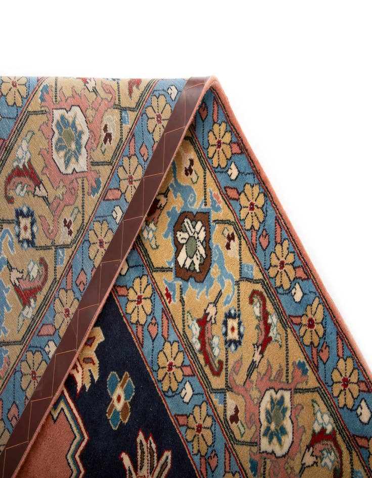 Detail image of 8' x 9' Hand Knotted Indo Tabriz Wool Rug