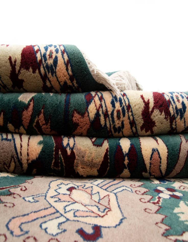 Detail image of  8' 3 x 11' 9  Hand Knotted Indo Tabriz Wool Rug