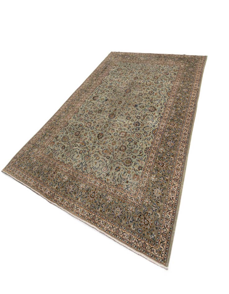 Detail image of  10' 2 x 13' 4 Kashan Wool Rug