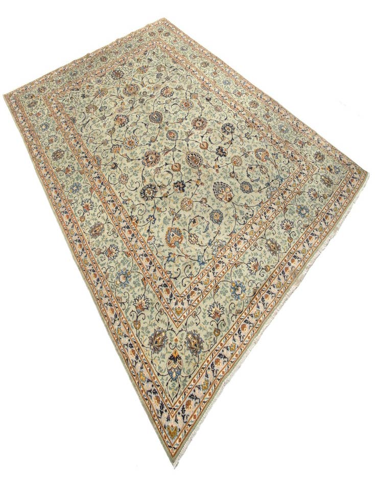 Detail image of  10' x 12' 11  Hand Knotted Kashan Persian Wool Rug