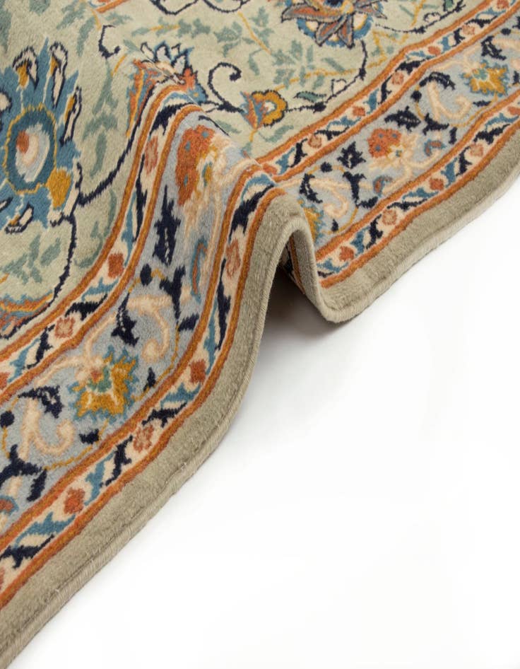 Detail image of  10' x 12' 11  Hand Knotted Kashan Persian Wool Rug