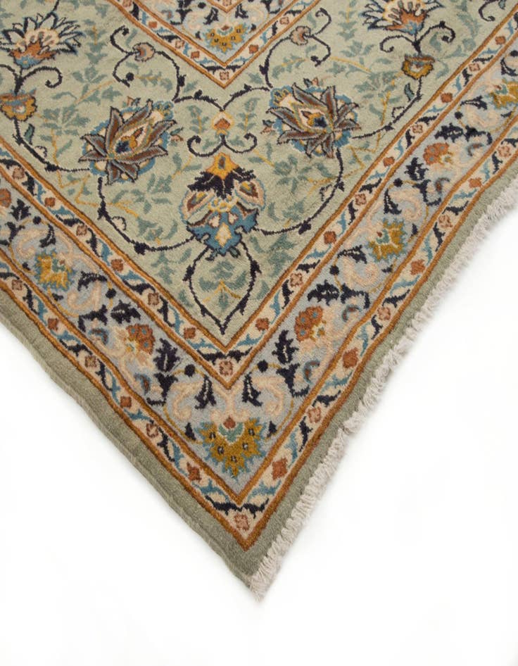 Detail image of  10' x 12' 11  Hand Knotted Kashan Persian Wool Rug