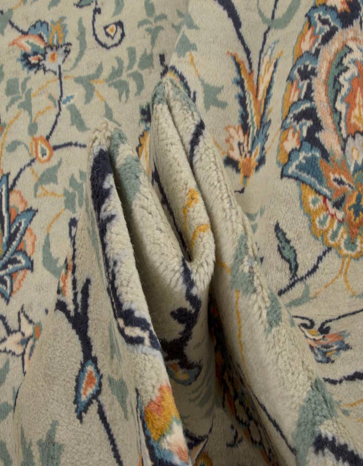 Detail image of  10' x 12' 11  Hand Knotted Kashan Persian Wool Rug