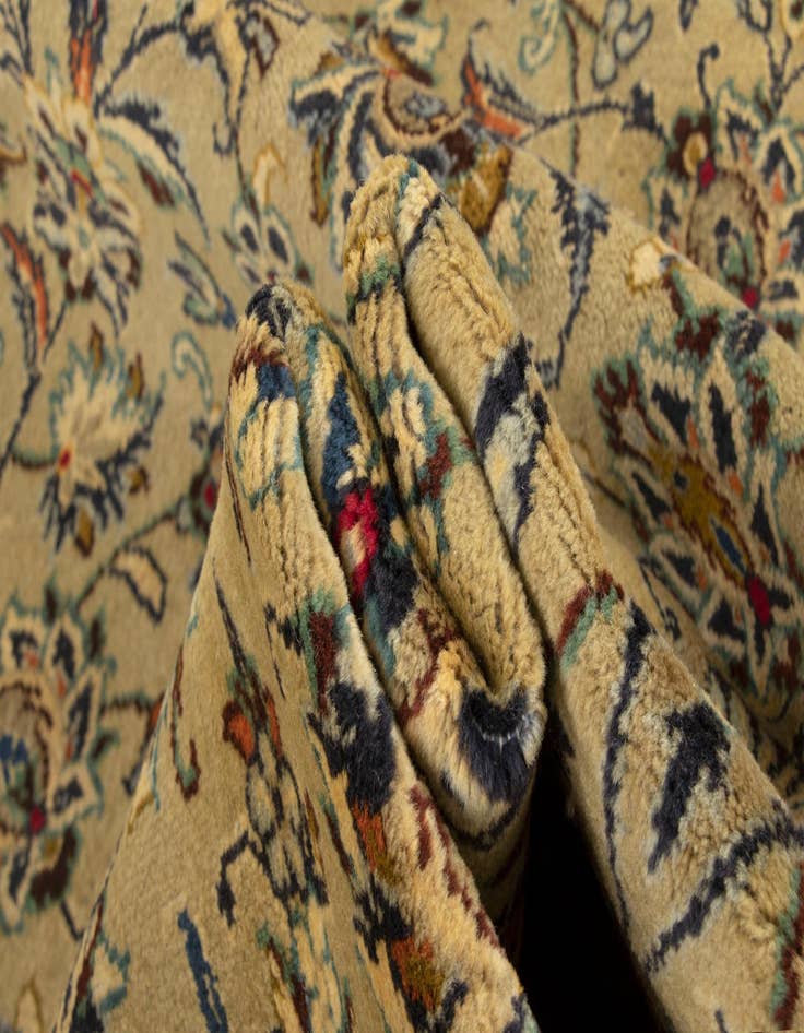 Detail image of  9' 8 x 13' 5  Hand Knotted Kashan Persian Wool Rug