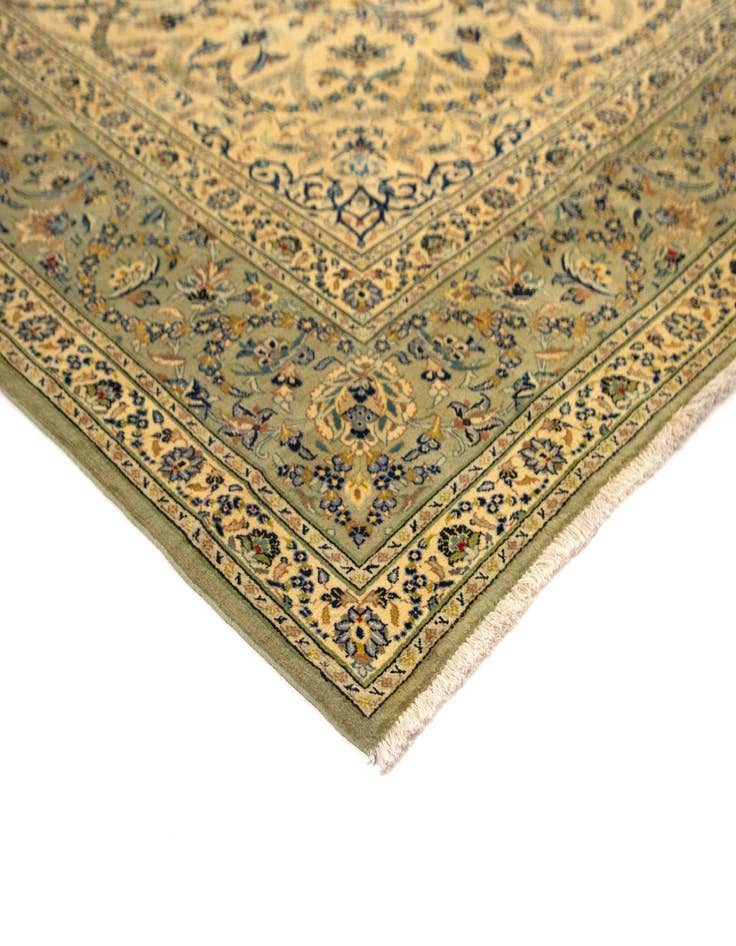 Detail image of  9' 1 x 13' 3  Hand Knotted Kashan Persian Wool Rug