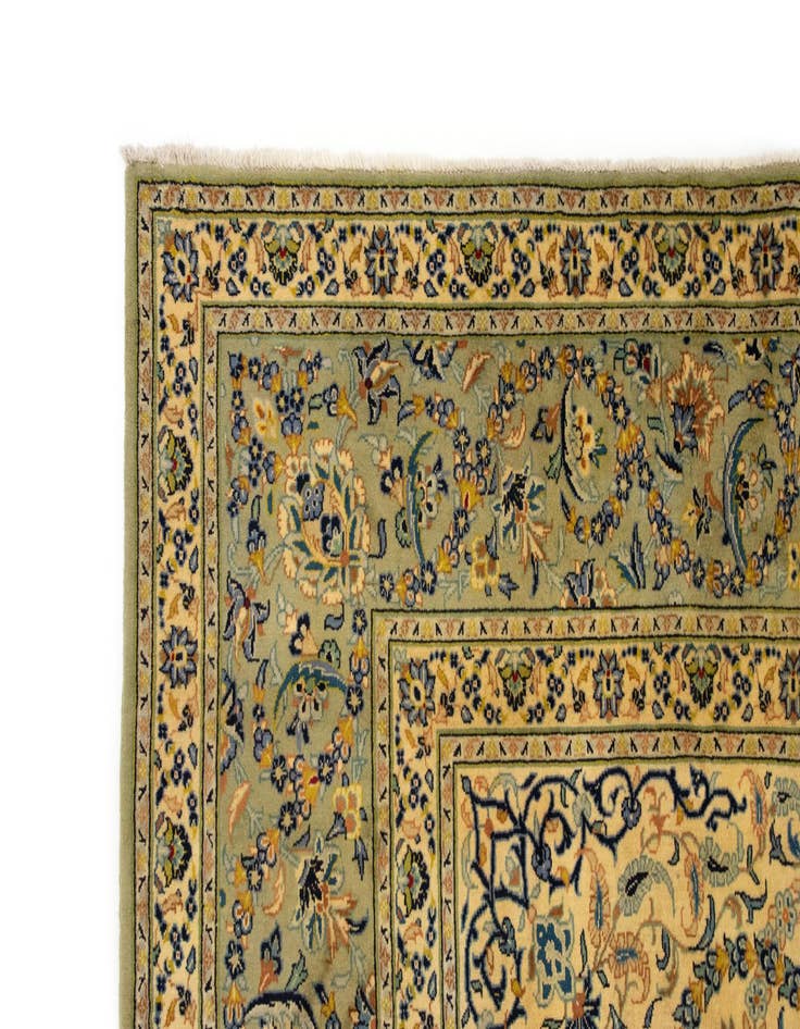 Detail image of  9' 1 x 13' 3  Hand Knotted Kashan Persian Wool Rug