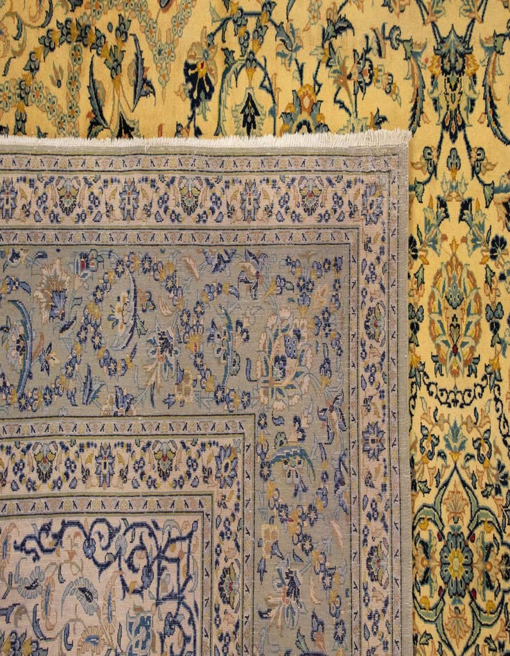 Detail image of  9' 1 x 13' 3  Hand Knotted Kashan Persian Wool Rug