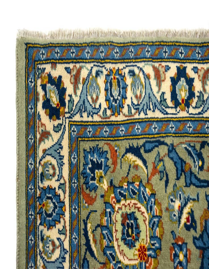 Detail image of  9' 5 x 13' 3  Hand Knotted Kashan Persian Rug