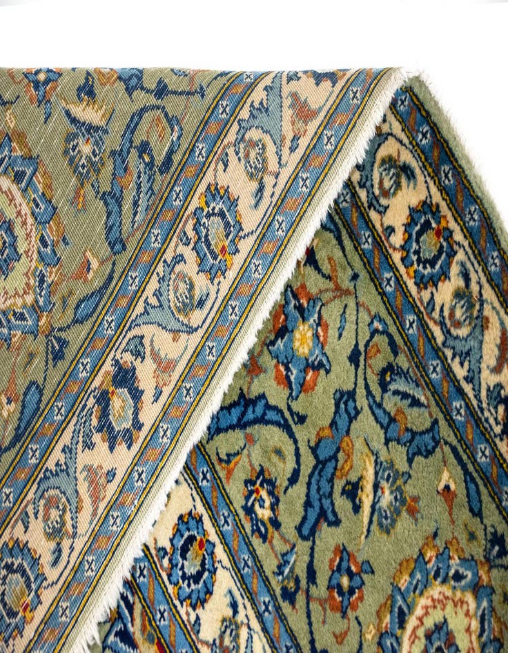 Detail image of  9' 5 x 13' 3  Hand Knotted Kashan Persian Rug