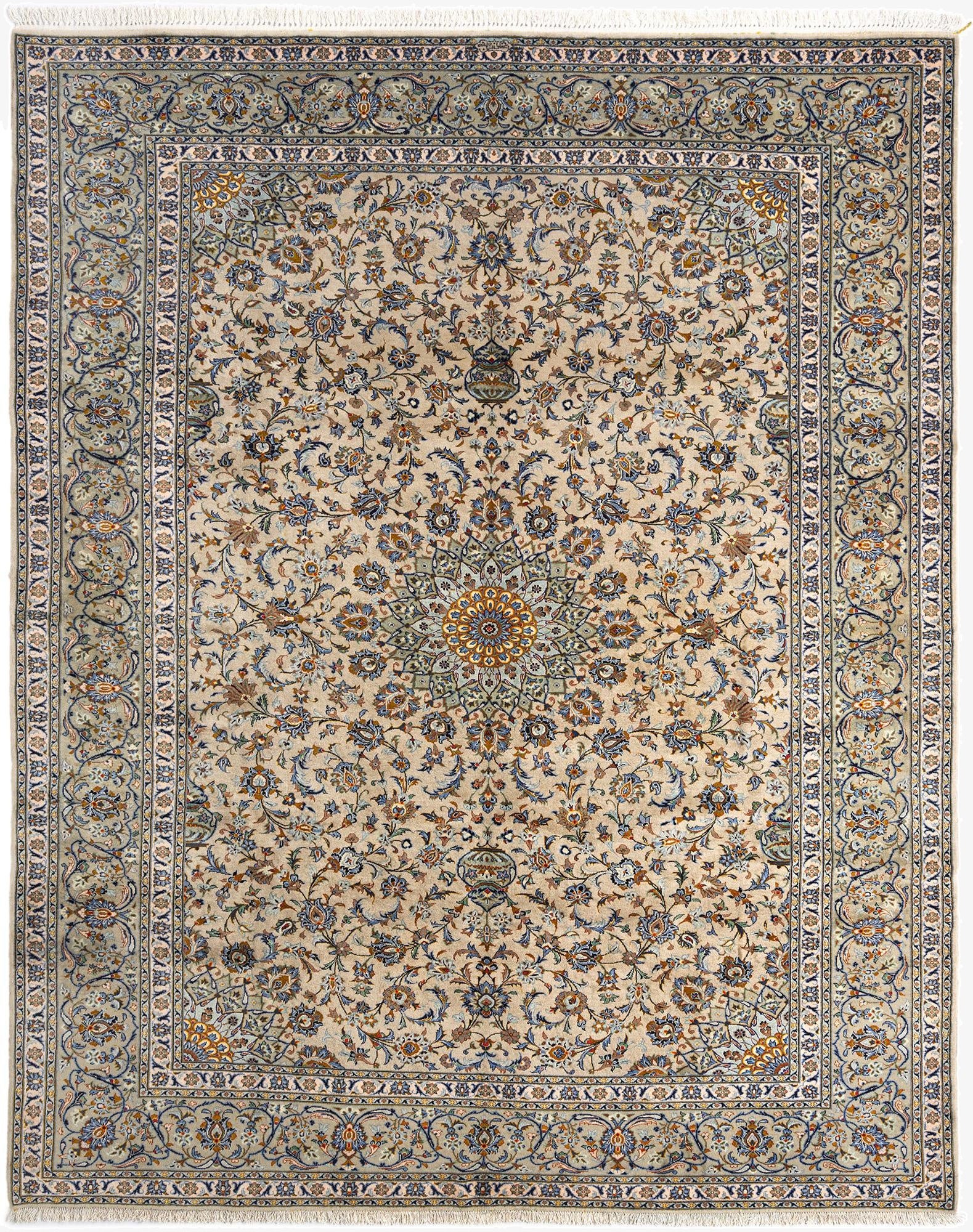  9' 9 x 12' 3 Kashan Wool Rug