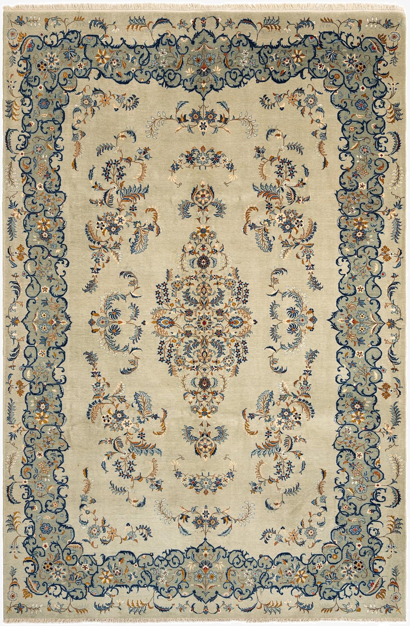  7' 9 x 11' 5 Kashan Wool Rug