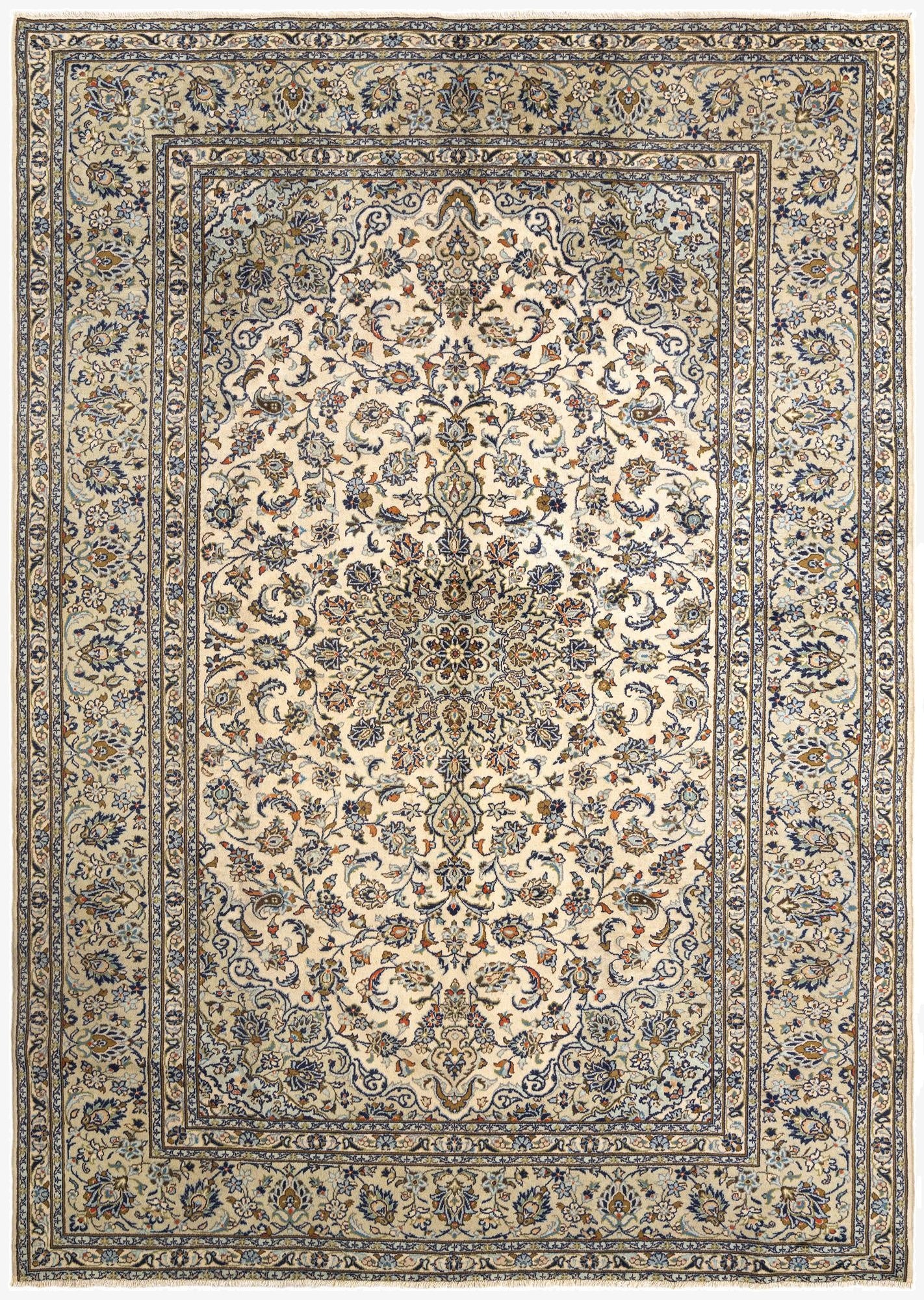 7' 10 x 11' 2 Kashan Wool Rug