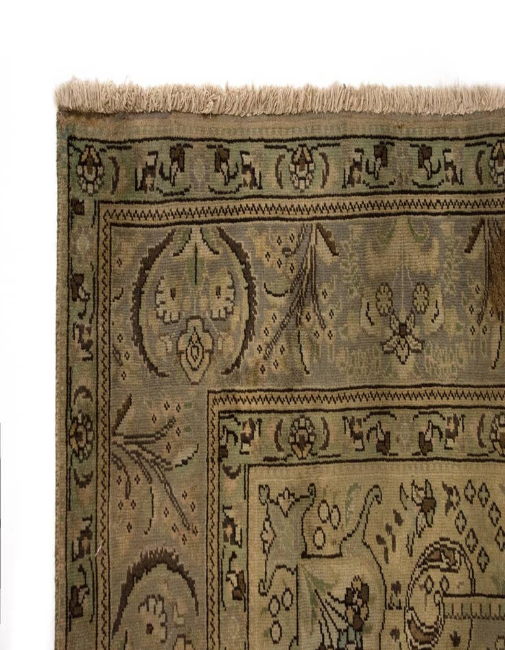 Detail image of  6' 11 x 10' 3  Hand Knotted Kashmar Persian Wool Rug