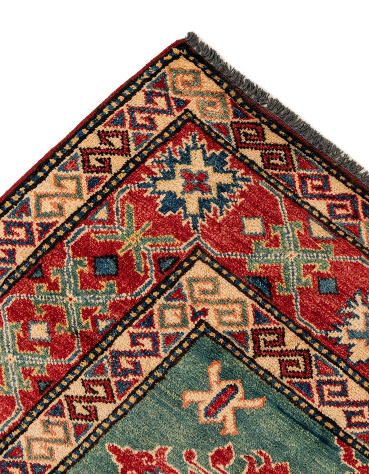 Detail image of  5' 10 x 7' 7  Hand Knotted Kazak Wool Rug