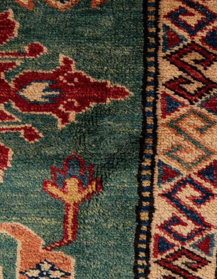 Detail image of  5' 10 x 7' 7  Hand Knotted Kazak Wool Rug
