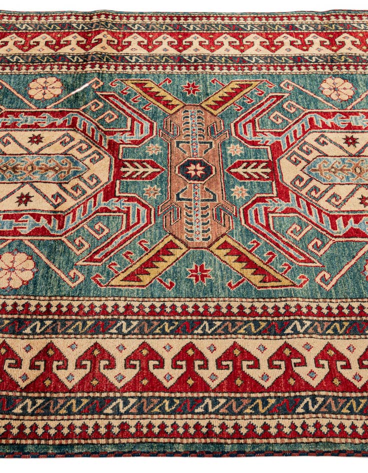Detail image of  5' 2 x 6' 4  Hand Knotted Kazak Wool Rug