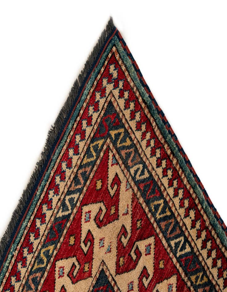 Detail image of  5' 2 x 6' 4  Hand Knotted Kazak Wool Rug