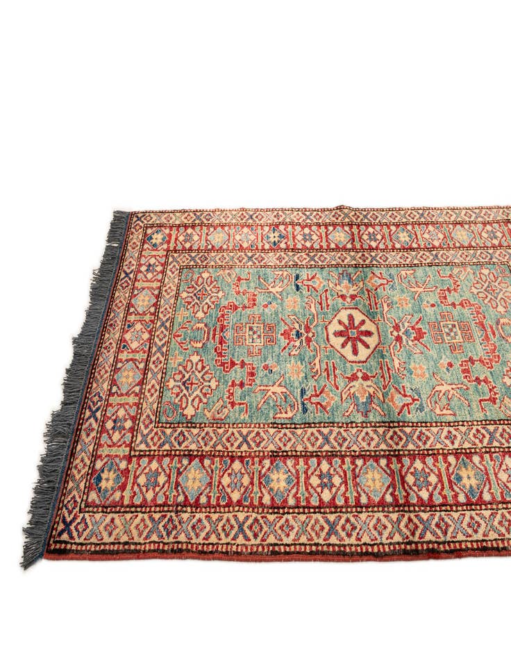 Detail image of  3' 3 x 4' 11  Hand Knotted Kazak Wool Rug