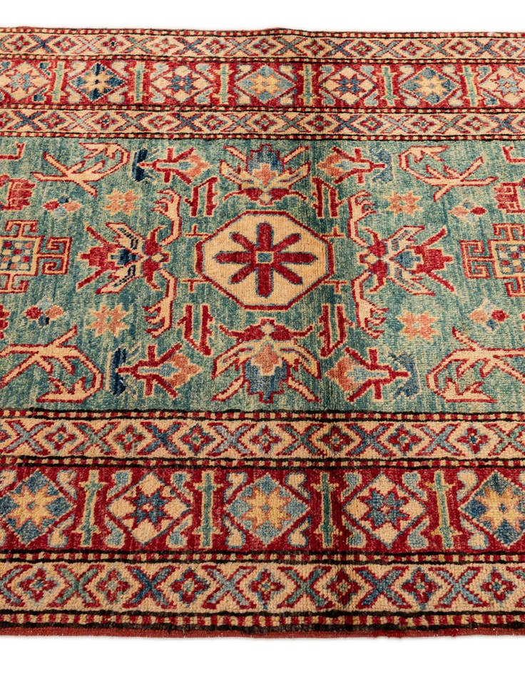 Detail image of  3' 3 x 4' 11  Hand Knotted Kazak Wool Rug