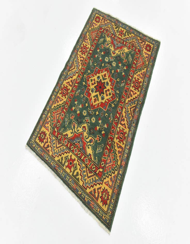 Detail image of  2' 9 x 4'  Hand Knotted Kazak Rug