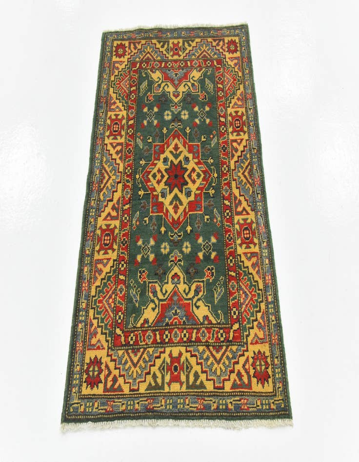 Detail image of  2' 9 x 4'  Hand Knotted Kazak Rug