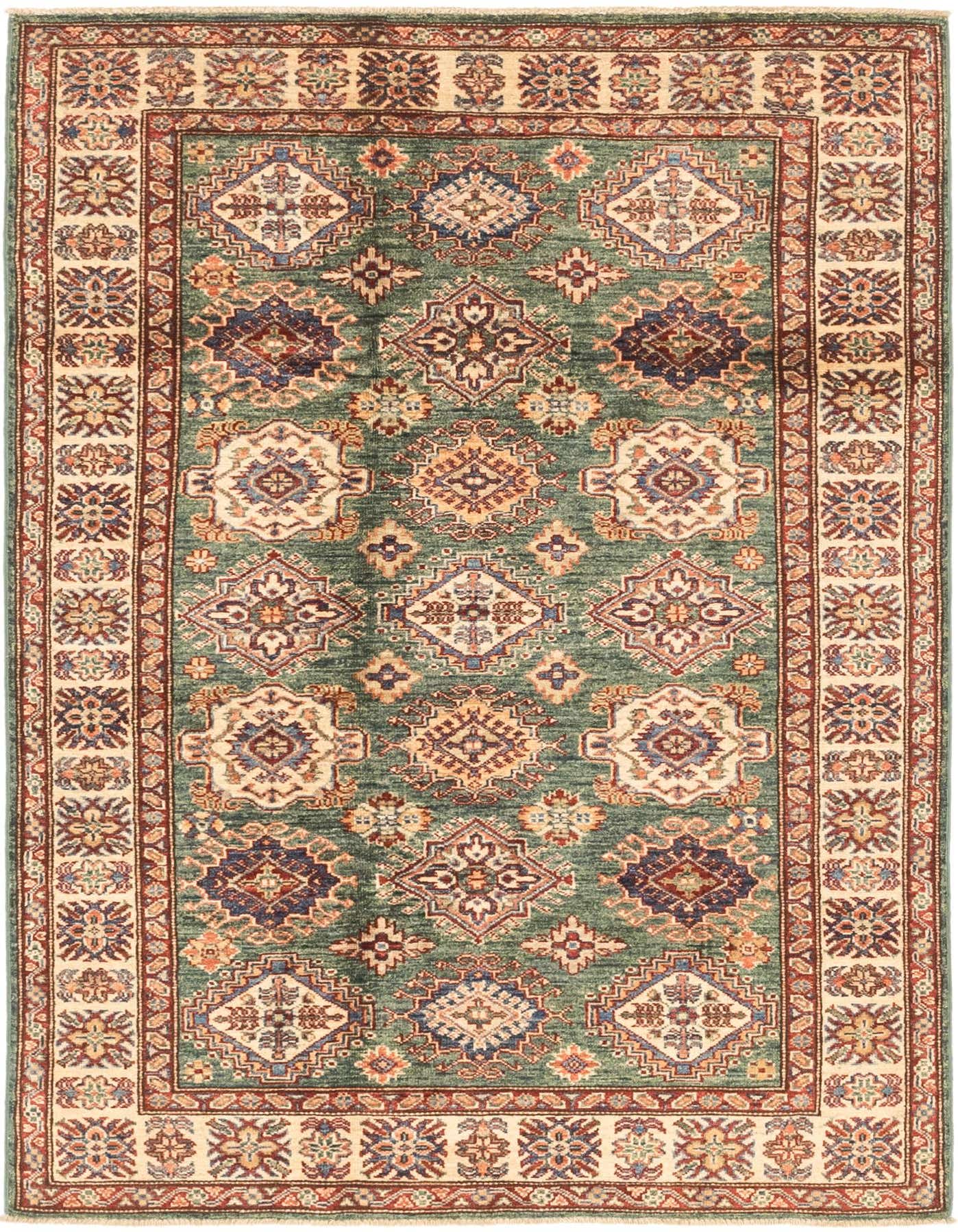 Primary image  4' x 6'  Hand Knotted Kazak Oriental Rug