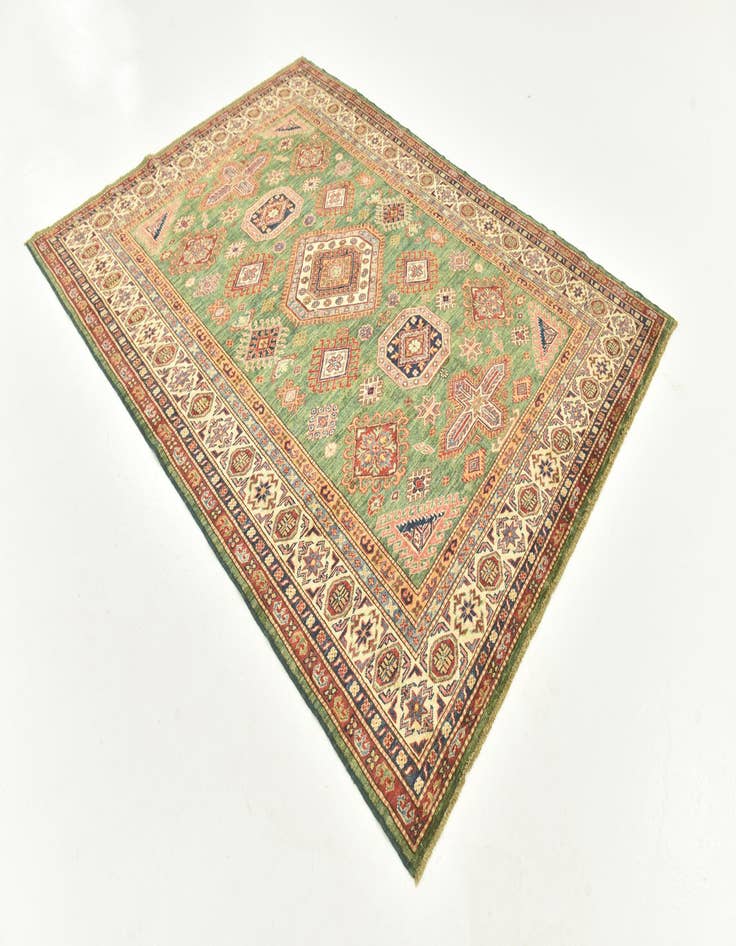 Detail image of  5' 9 x 7' 9  Hand Knotted Kazak Oriental Rug