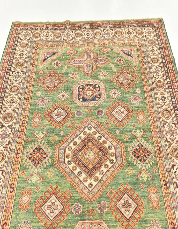 Detail image of  5' 9 x 7' 9  Hand Knotted Kazak Oriental Rug