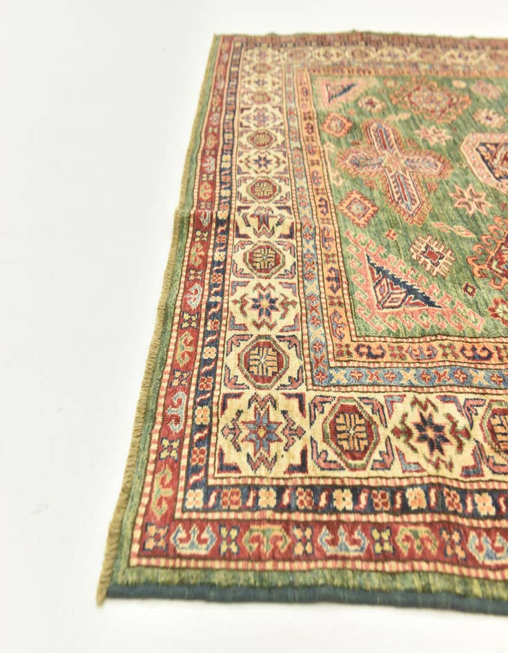 Detail image of  5' 9 x 7' 9  Hand Knotted Kazak Oriental Rug